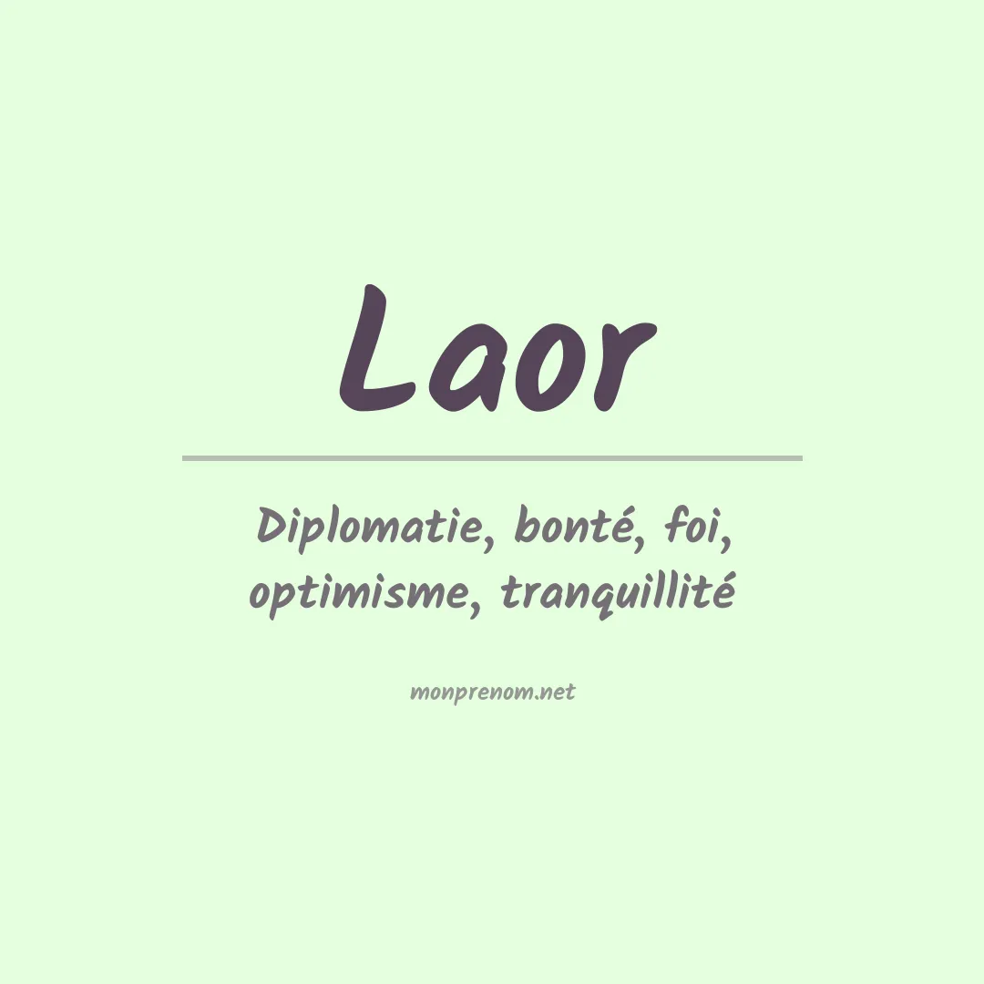 Prénom Laor