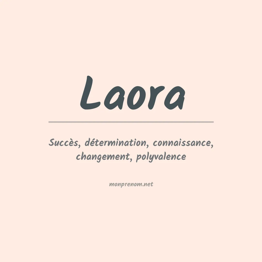 Signification du prénom Laora
