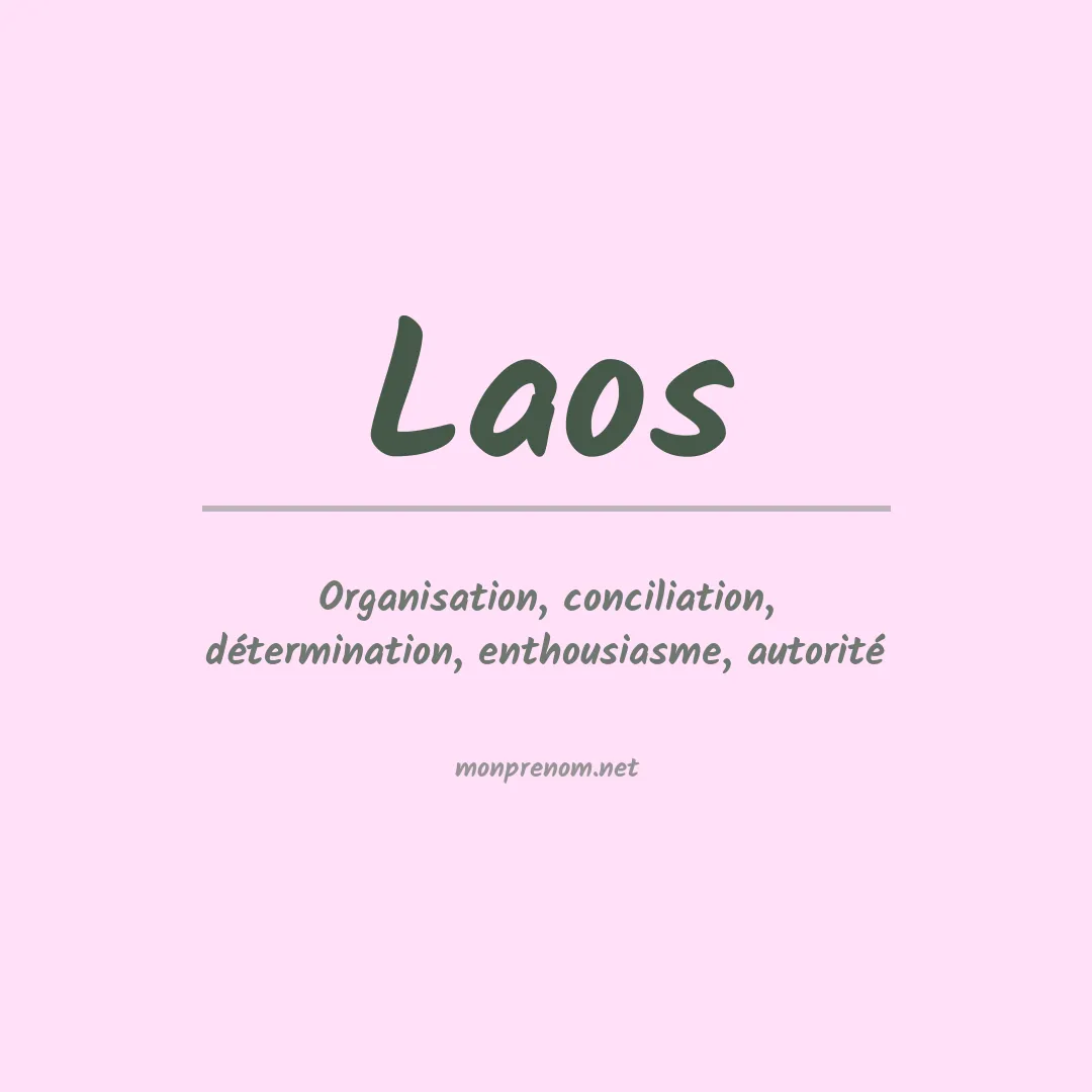 Signification du prénom Laos
