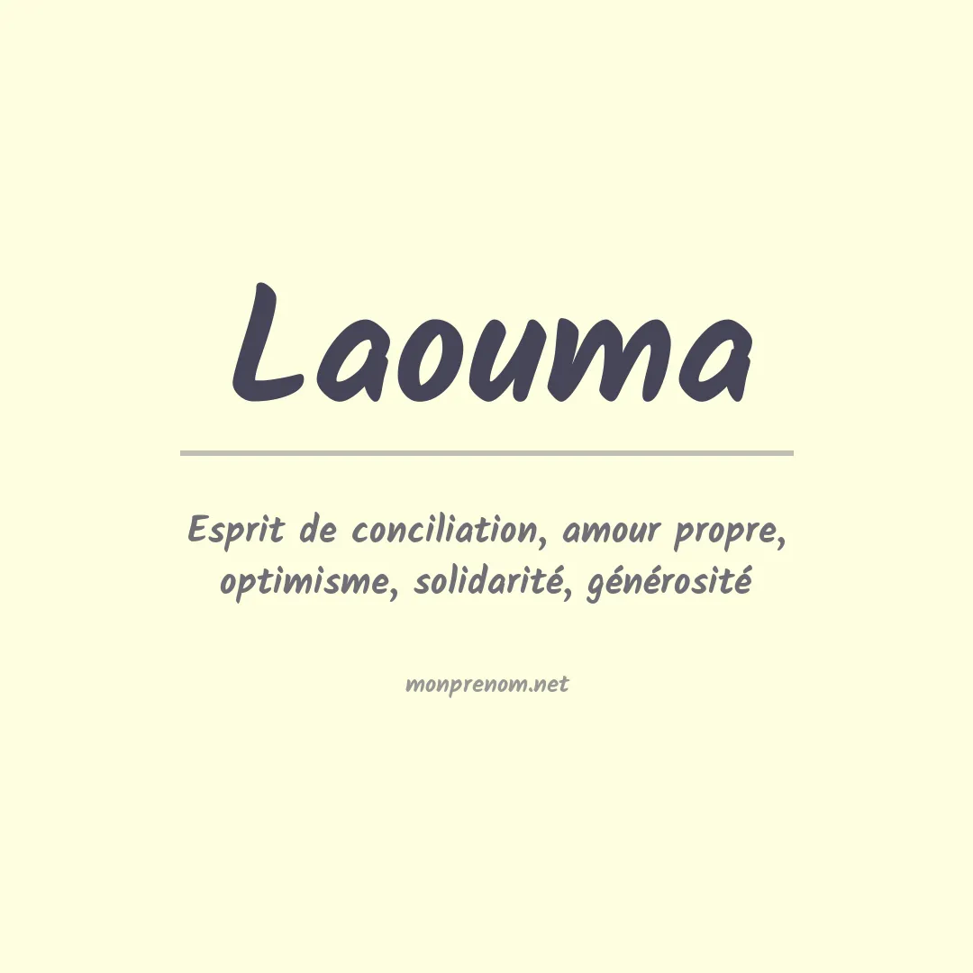 Signification du prénom Laouma