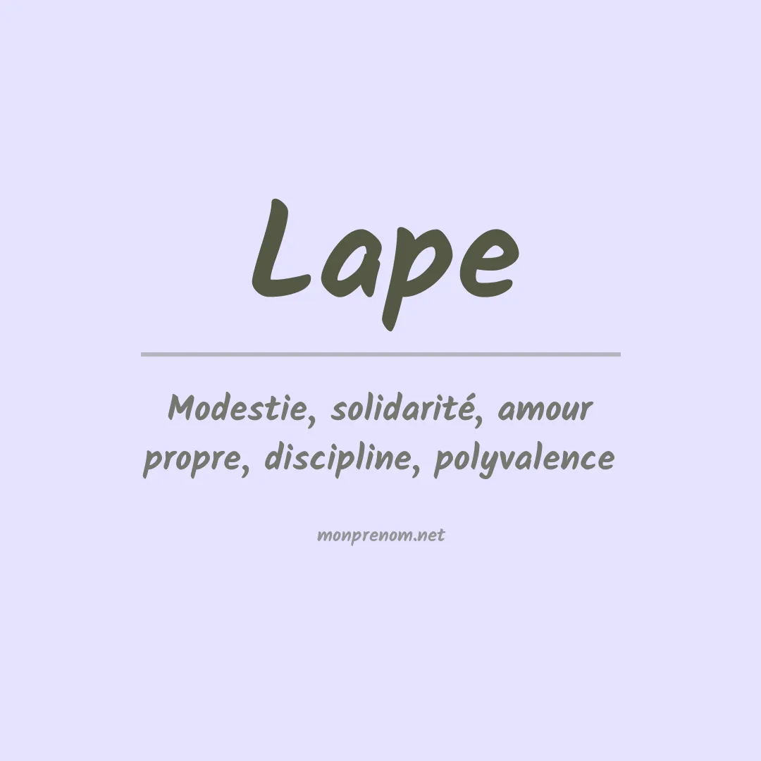 Prénom Lape