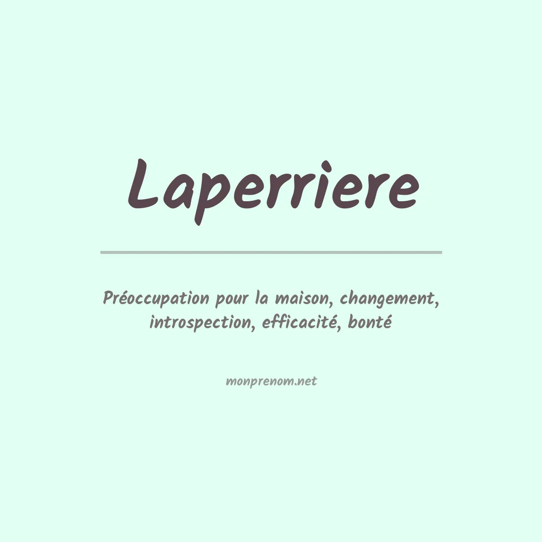 Prénom Laperriere