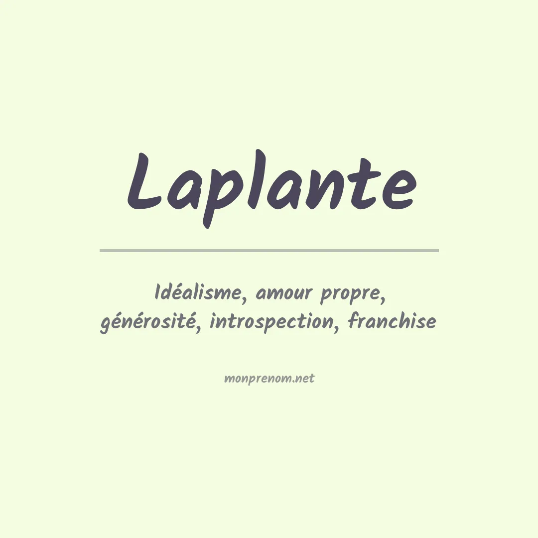 Prénom Laplante
