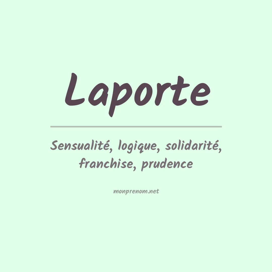Prénom Laporte
