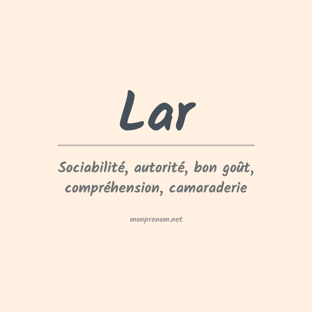 Signification du prénom Lar