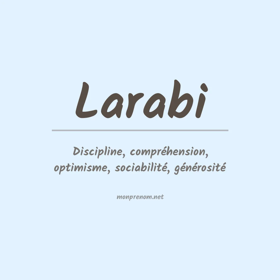 Prénom Larabi
