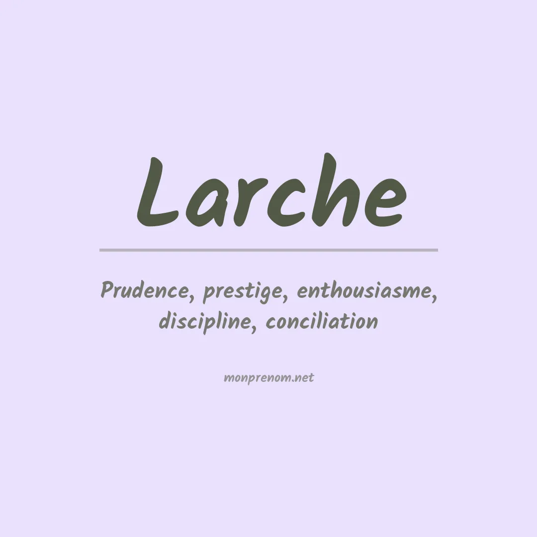 Prénom Larche