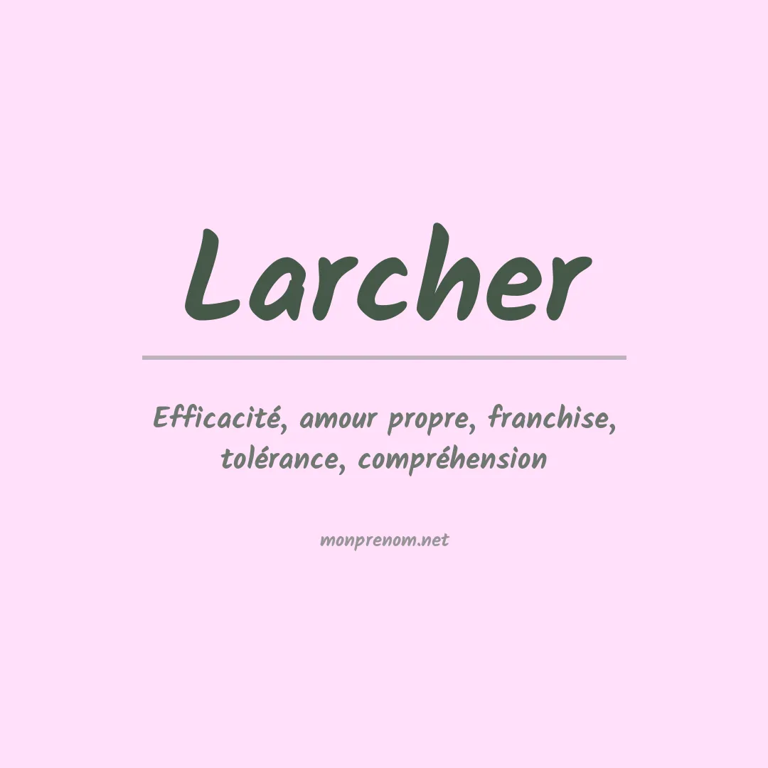 Prénom Larcher