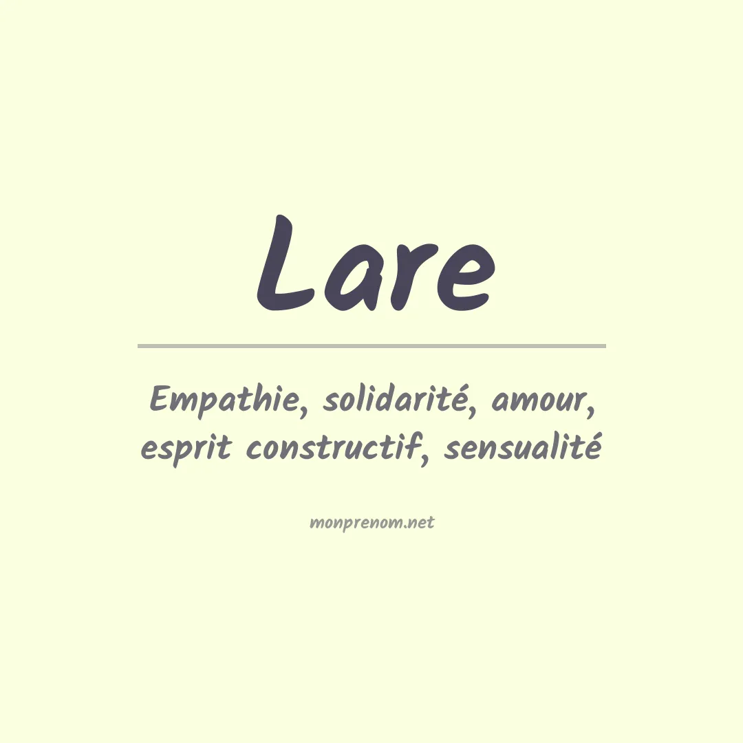 Prénom Lare