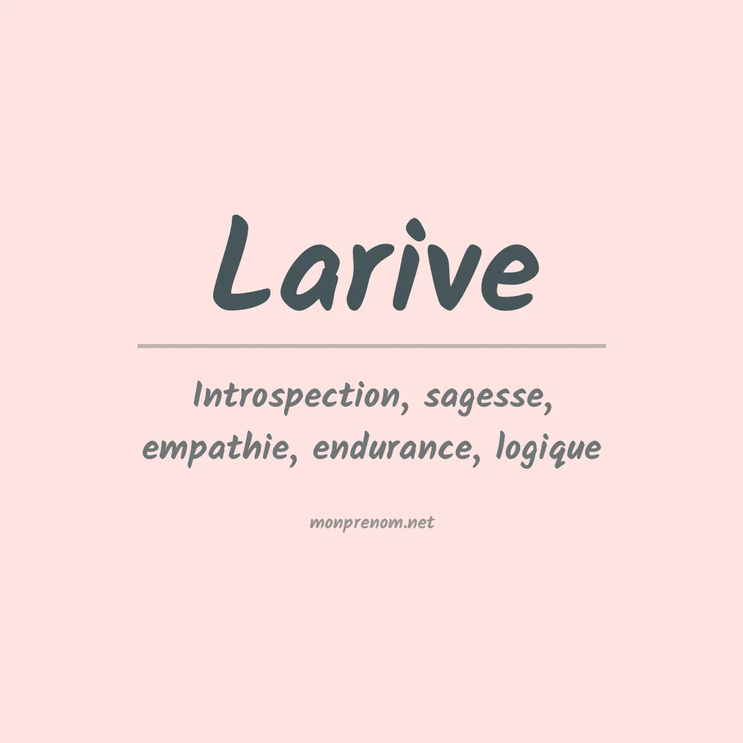 Prénom Larive