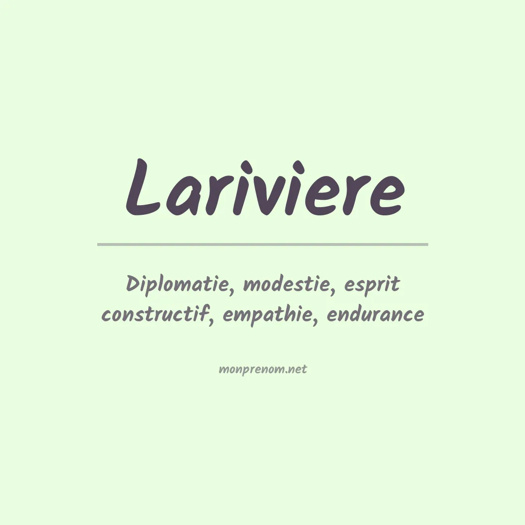 Prénom Lariviere