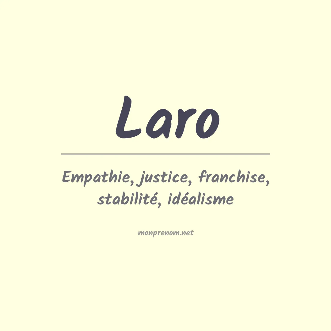 Prénom Laro