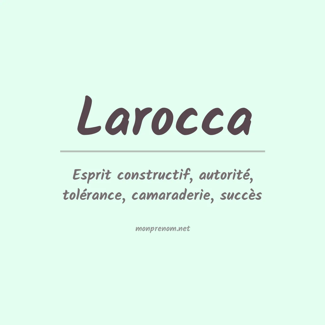 Prénom Larocca