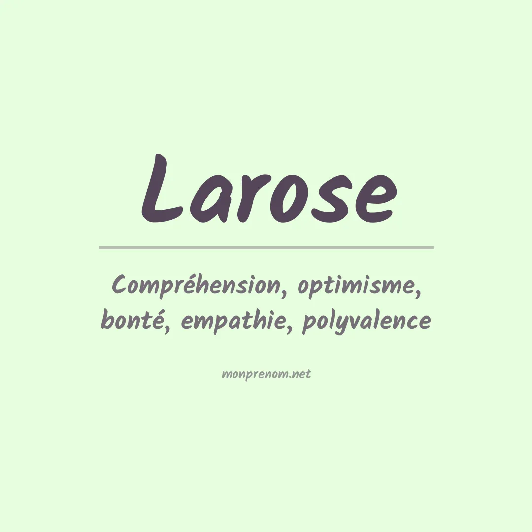 Prénom Larose