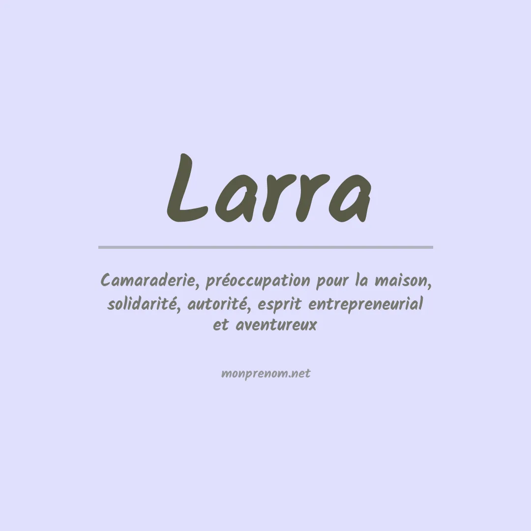 Prénom Larra