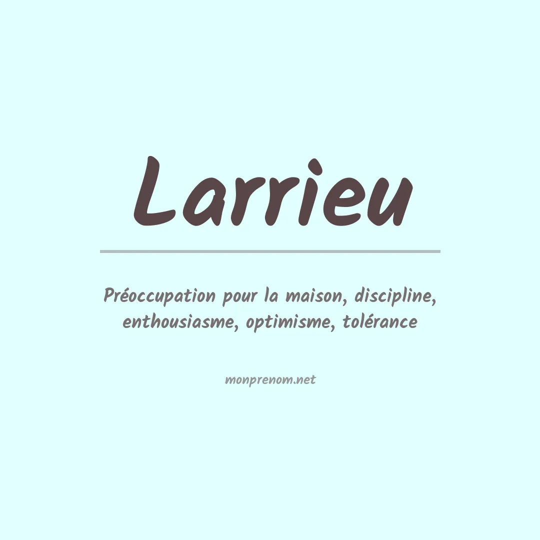 Prénom Larrieu