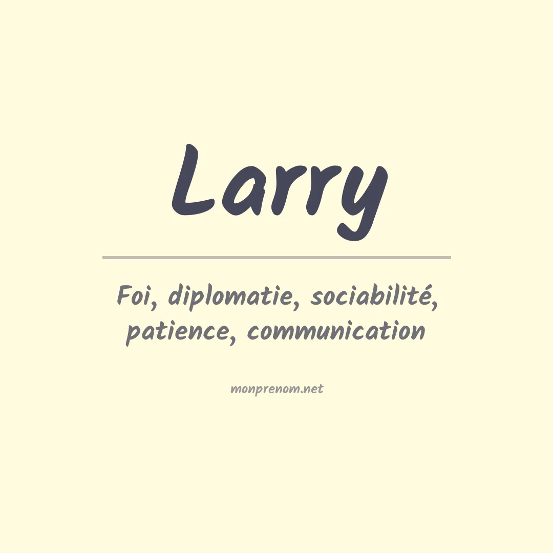 Prénom Larry