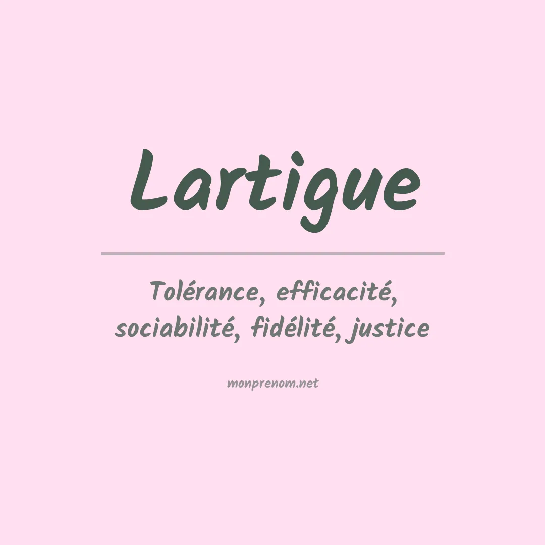 Prénom Lartigue