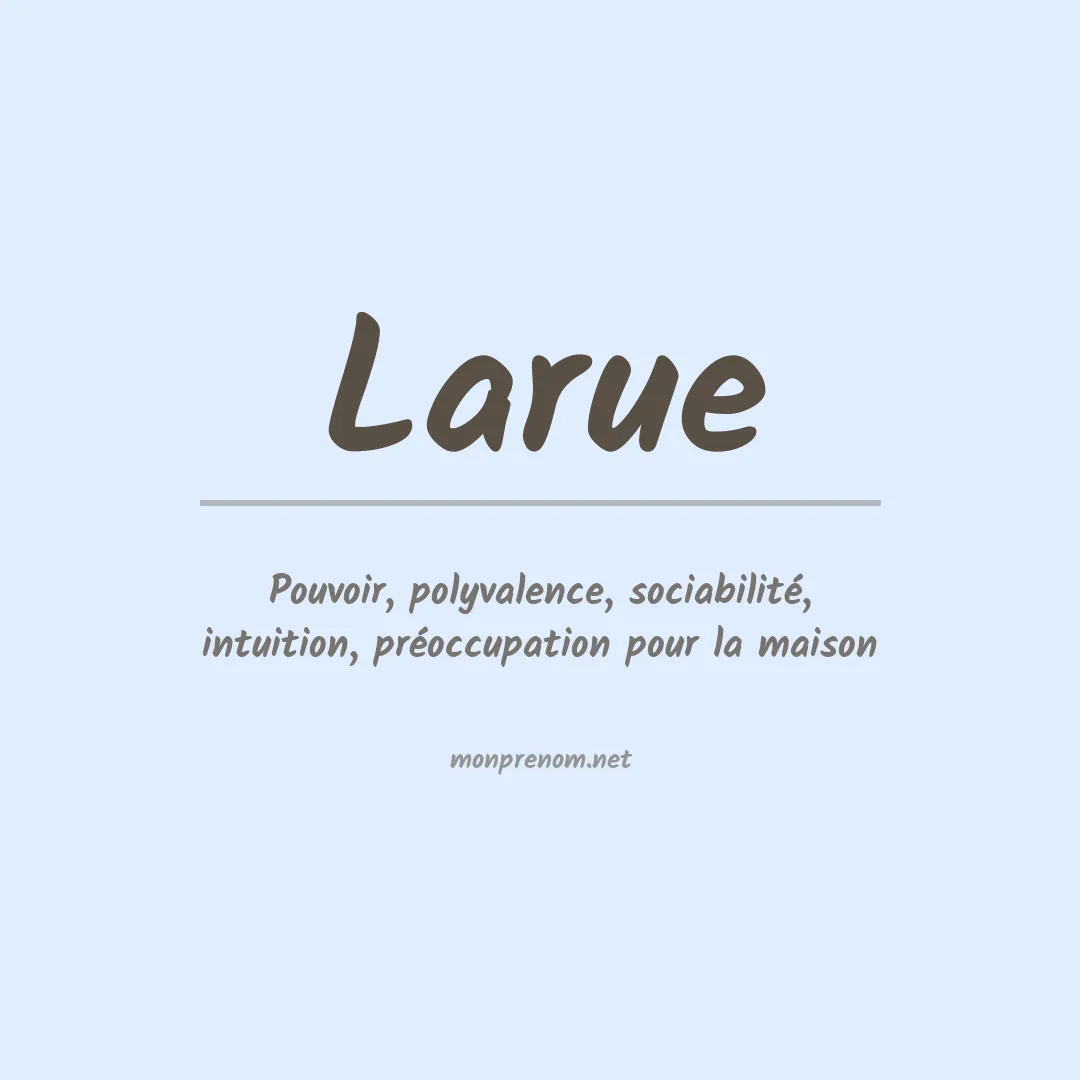 Prénom Larue