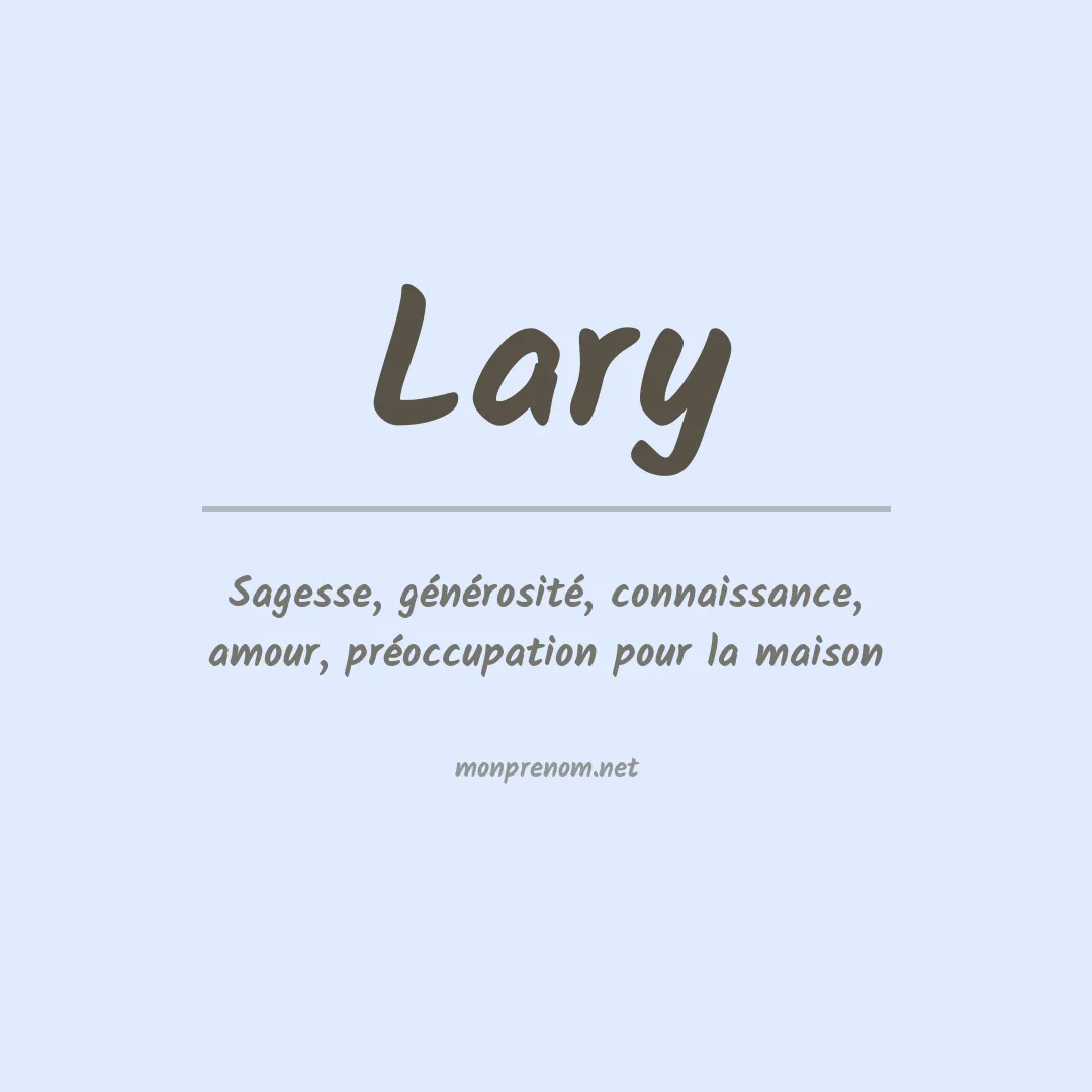Prénom Lary