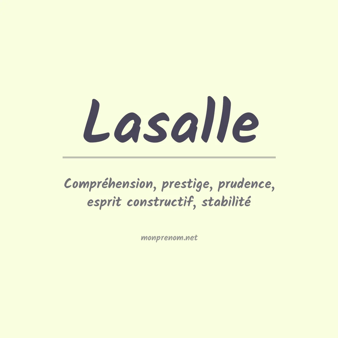 Prénom Lasalle