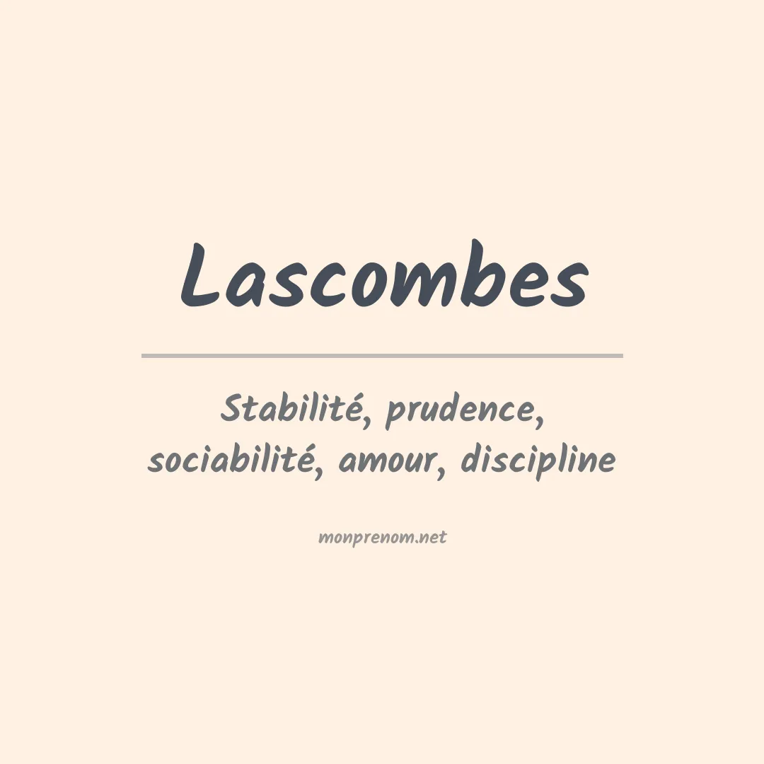 Signification du prénom Lascombes
