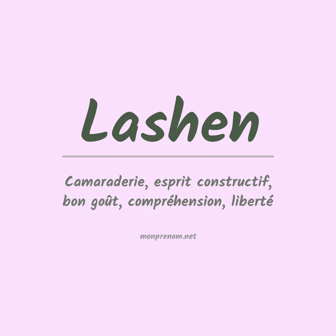 Prénom Lashen