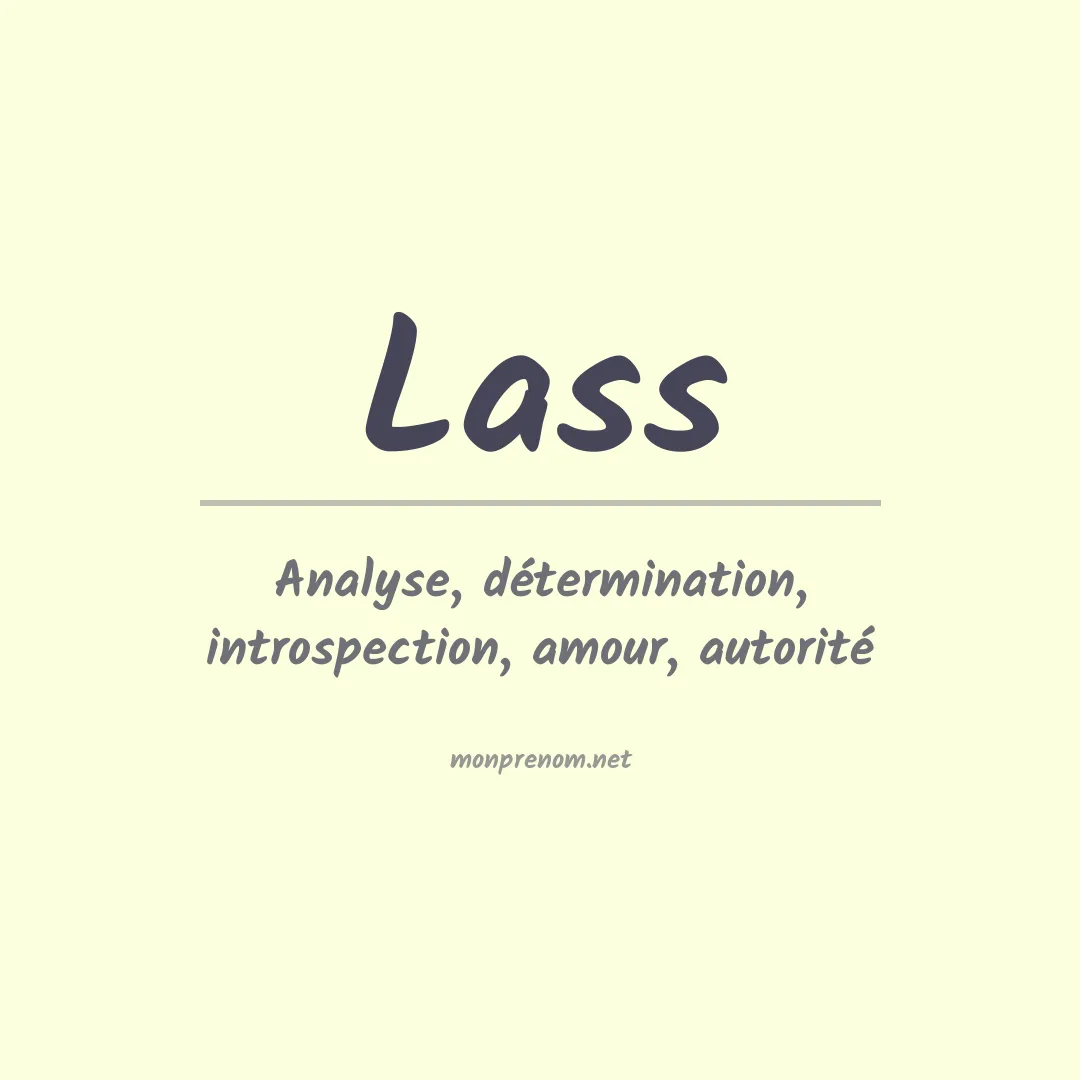 Prénom Lass