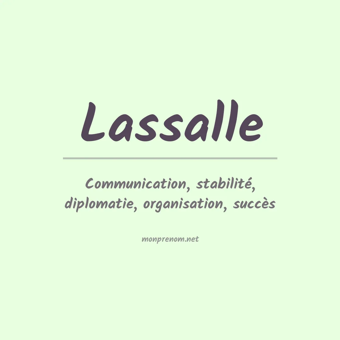 Prénom Lassalle