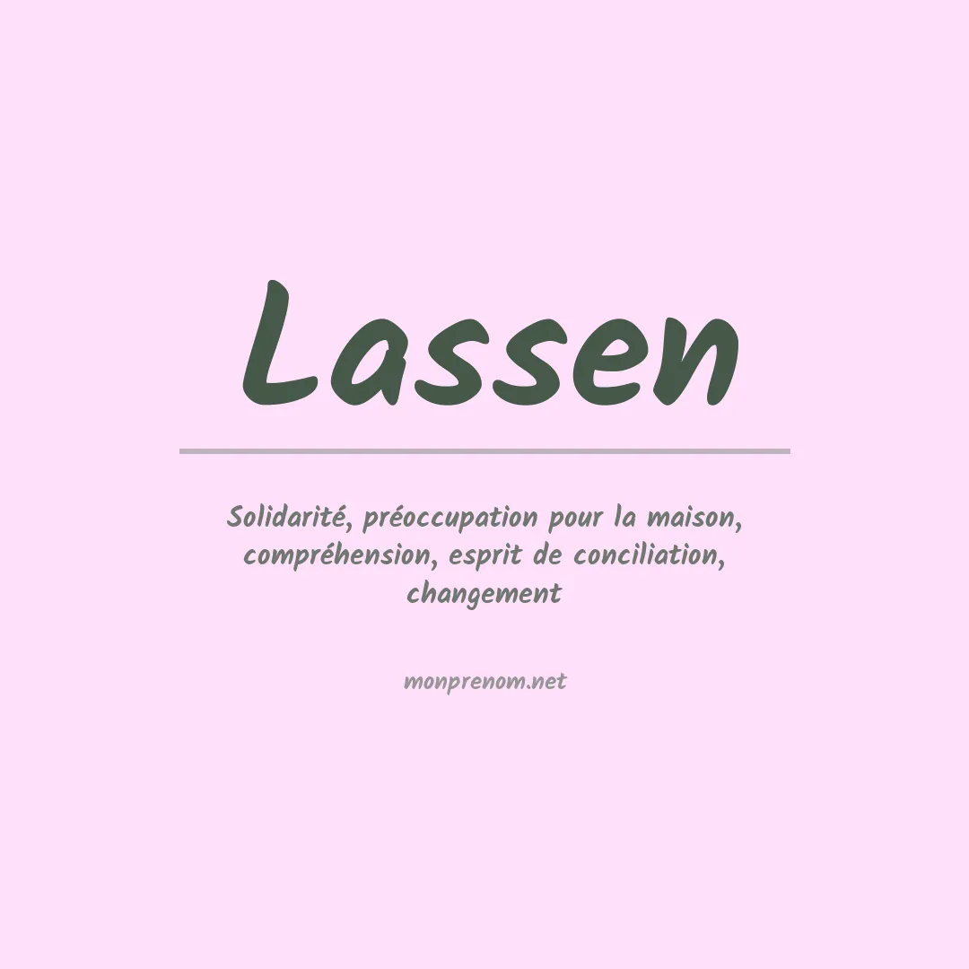 Signification du prénom Lassen