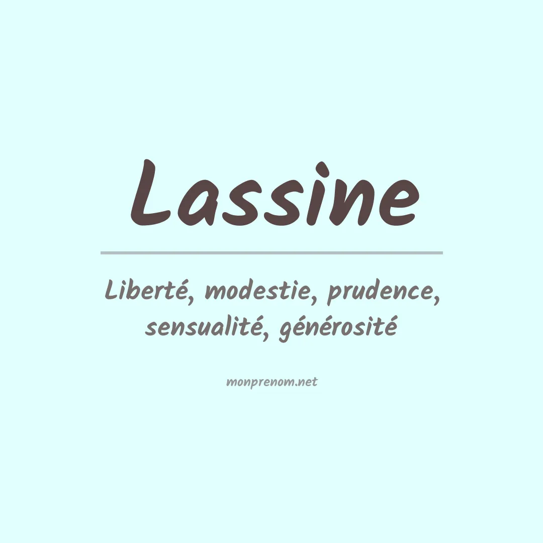 Signification du prénom Lassine