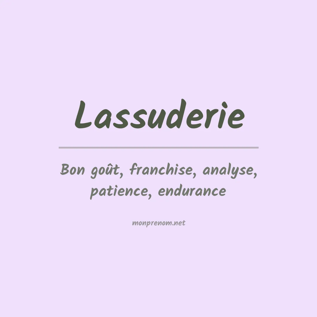 Signification du prénom Lassuderie