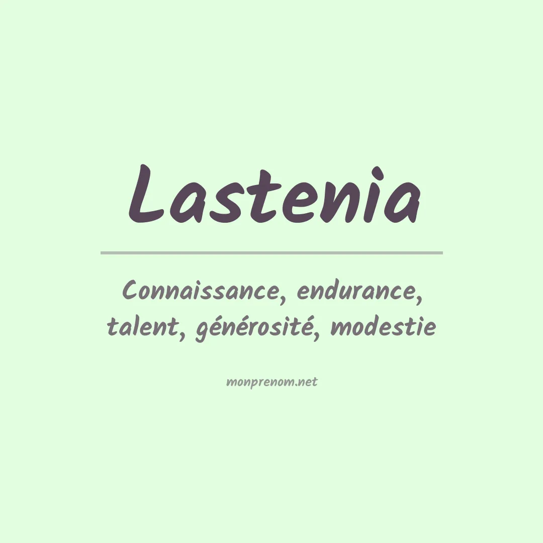 Signification du prénom Lastenia