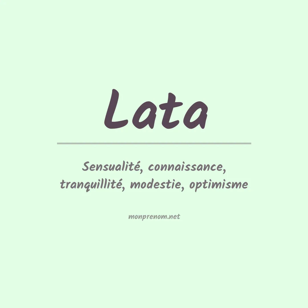 Prénom Lata