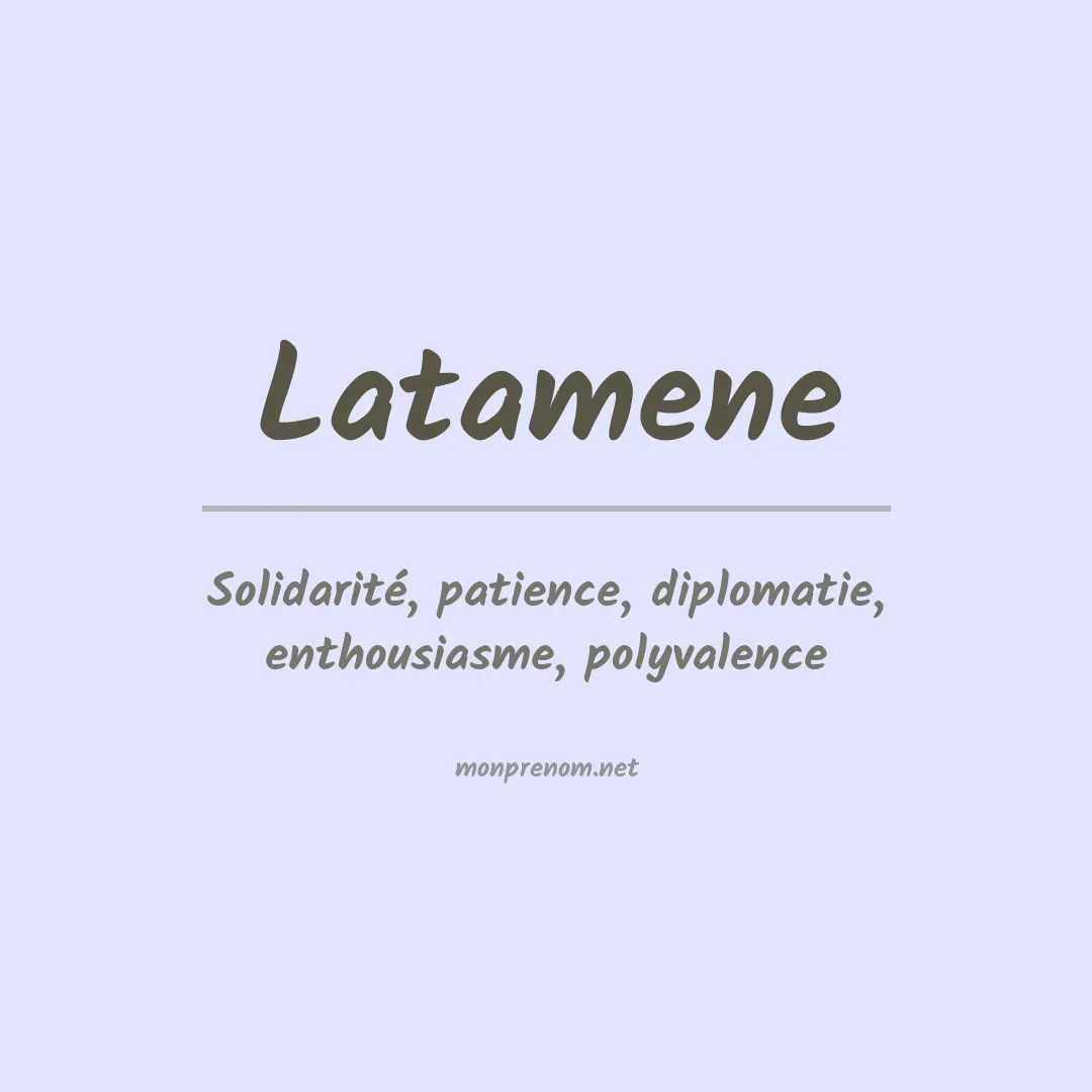 Prénom Latamene