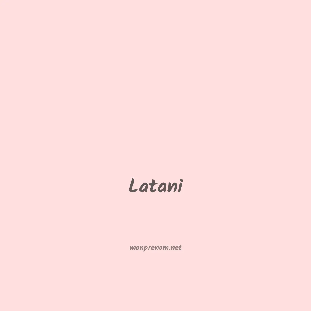 Latani en chinois
