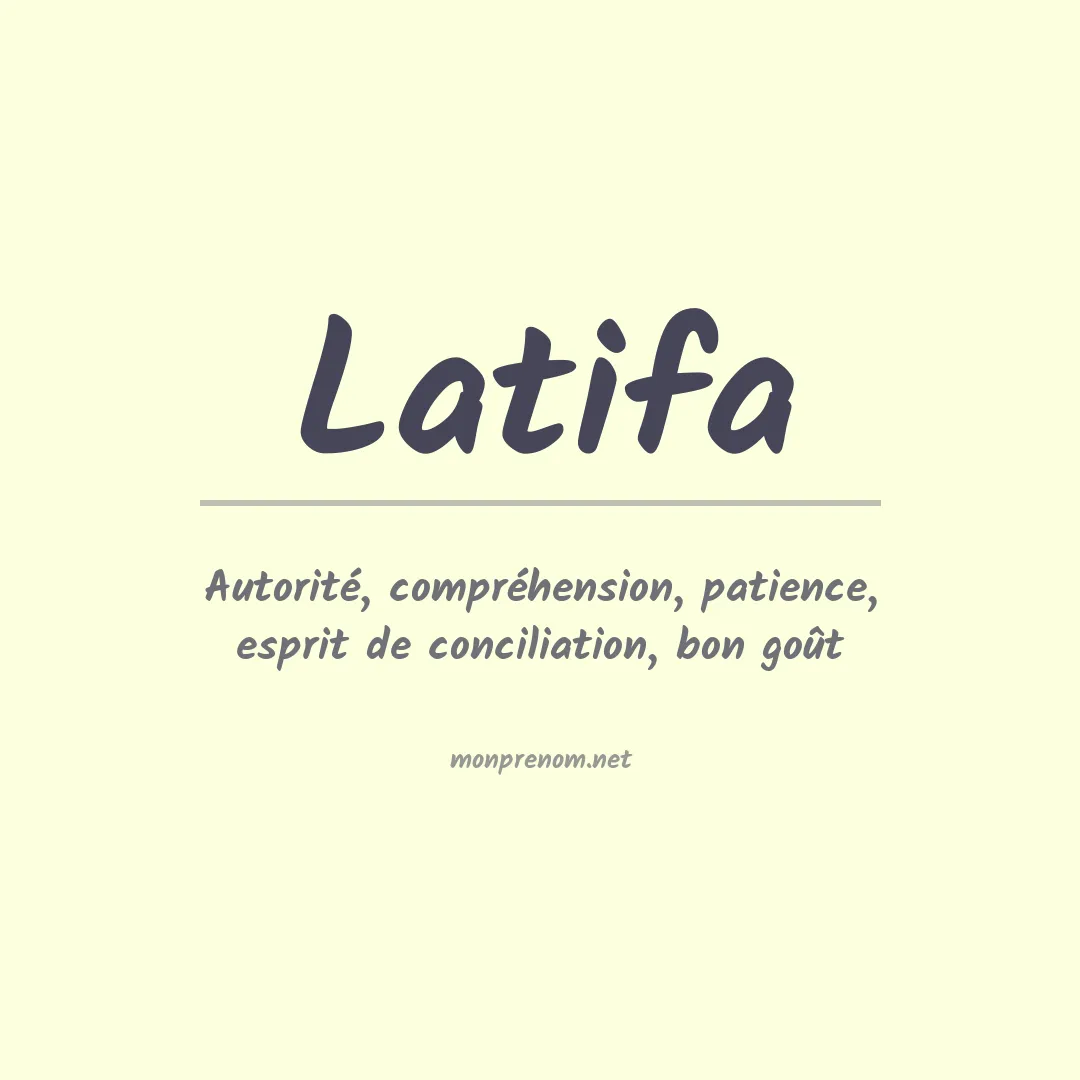 Prénom Latifa
