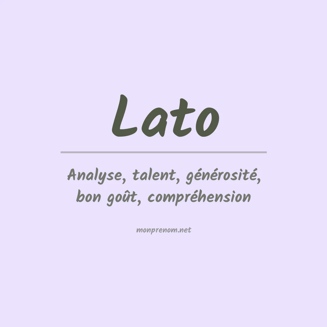 Prénom Lato