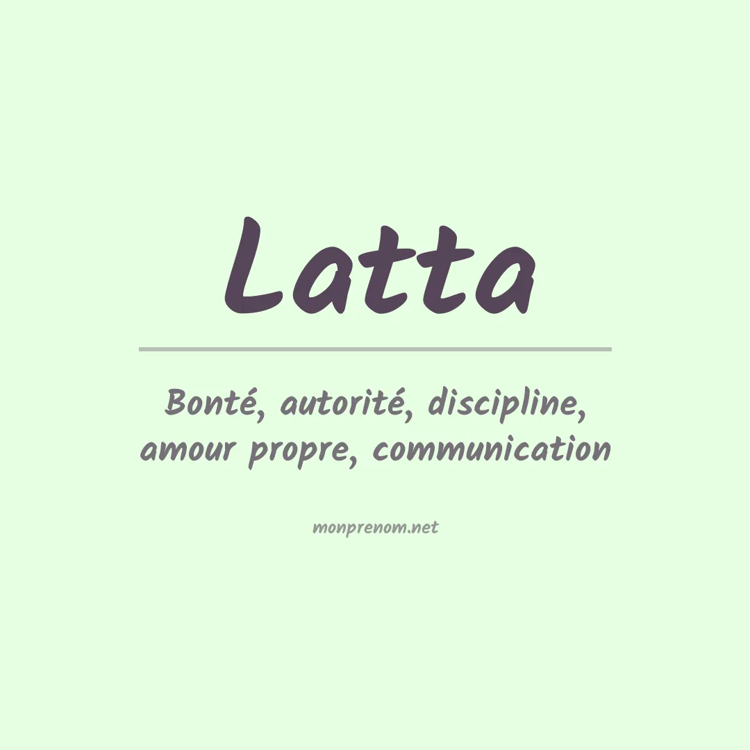 Prénom Latta