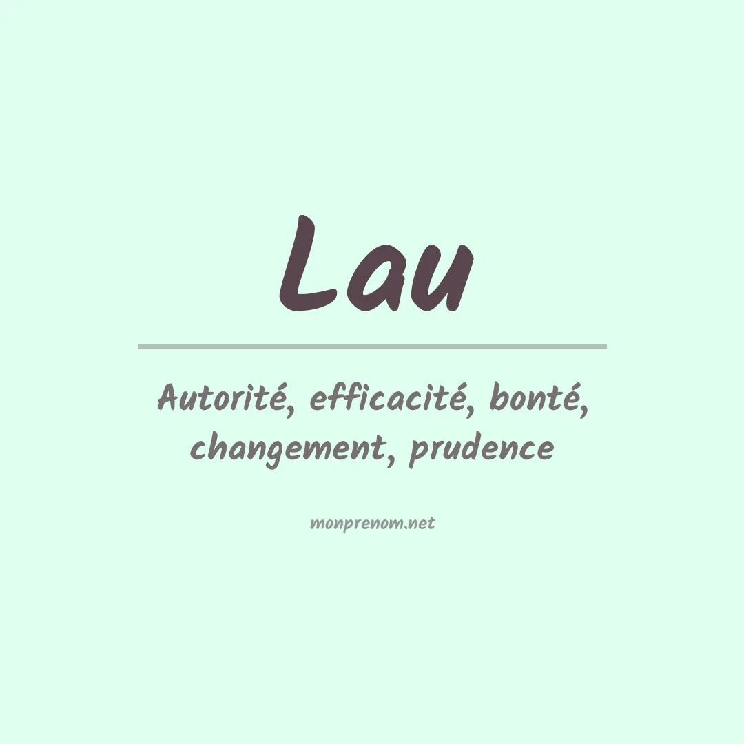 Prénom Lau