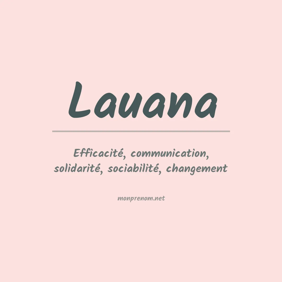 Signification du prénom Lauana