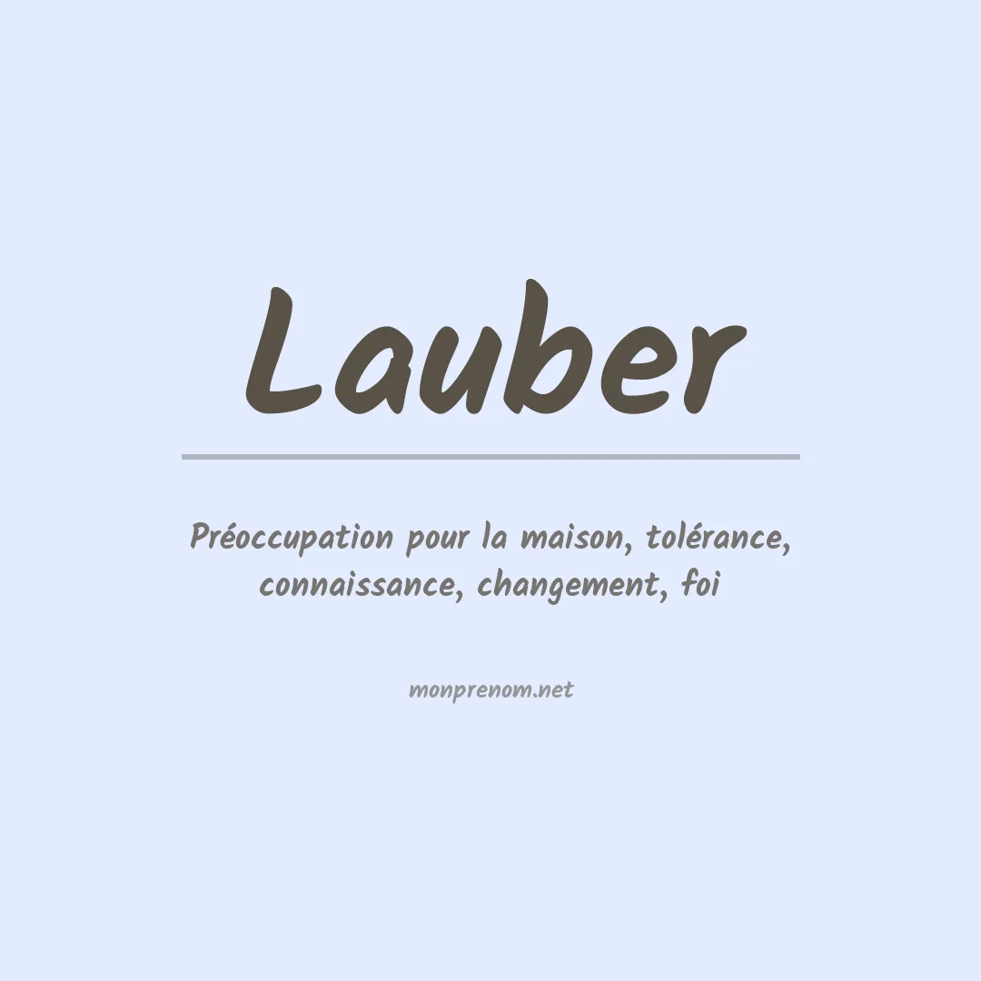 Prénom Lauber