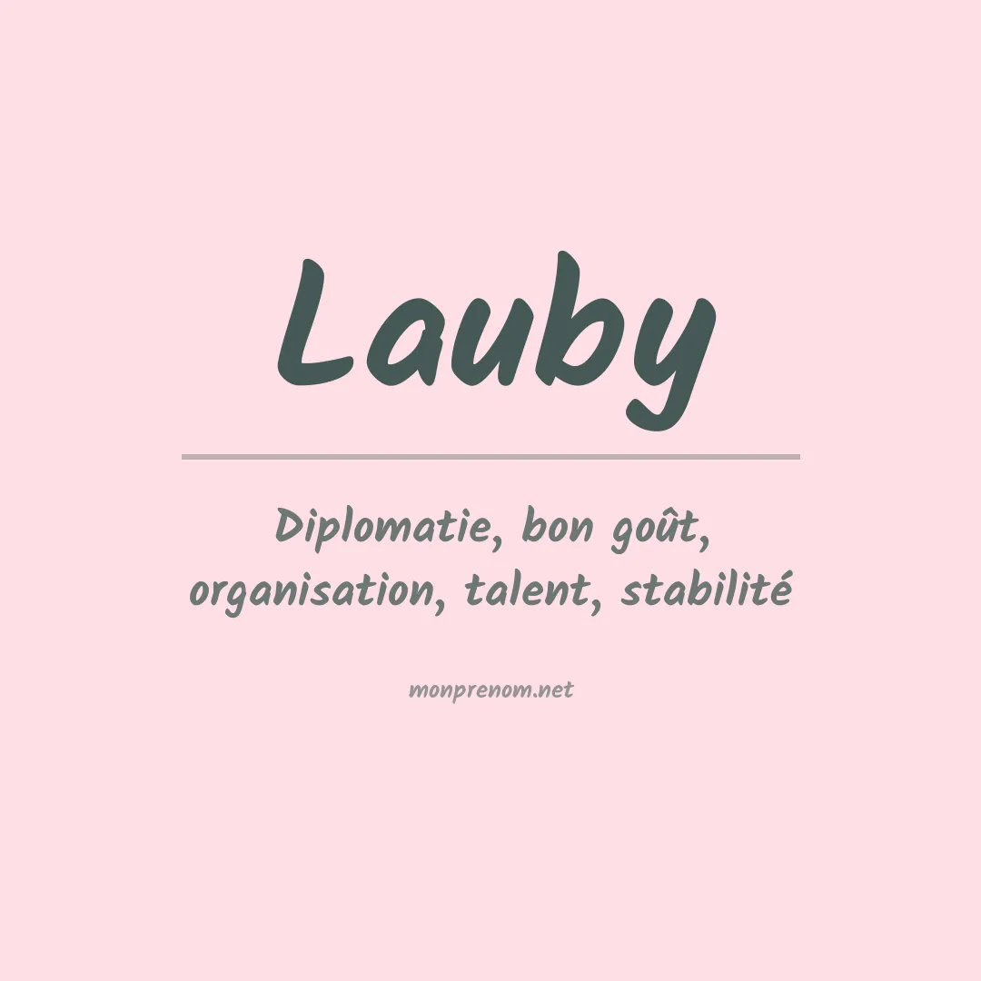 Prénom Lauby