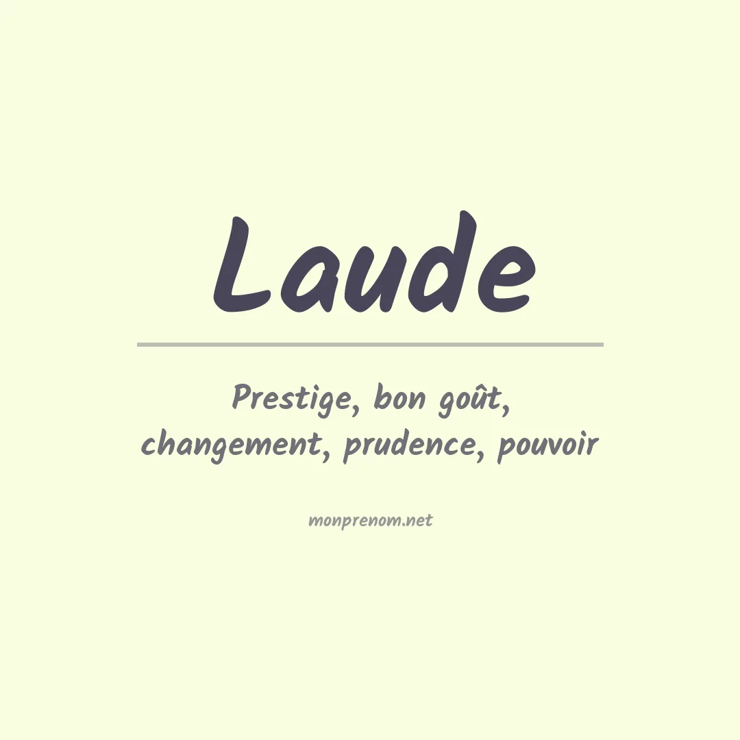 Prénom Laude