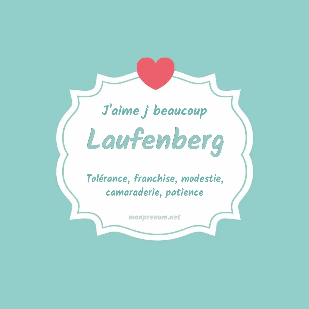 J'aime beaucoup Laufenberg