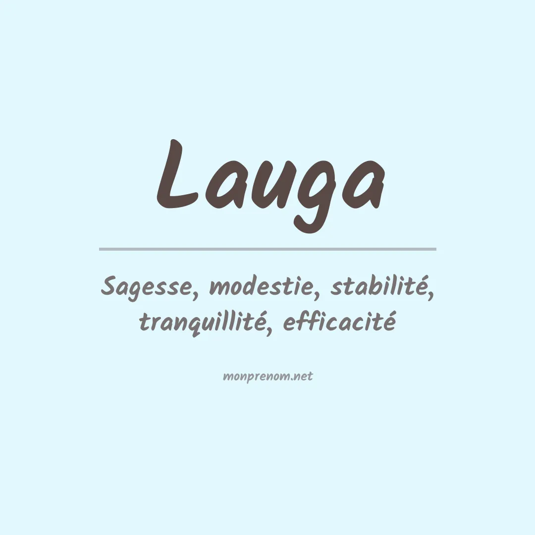 Signification du prénom Lauga