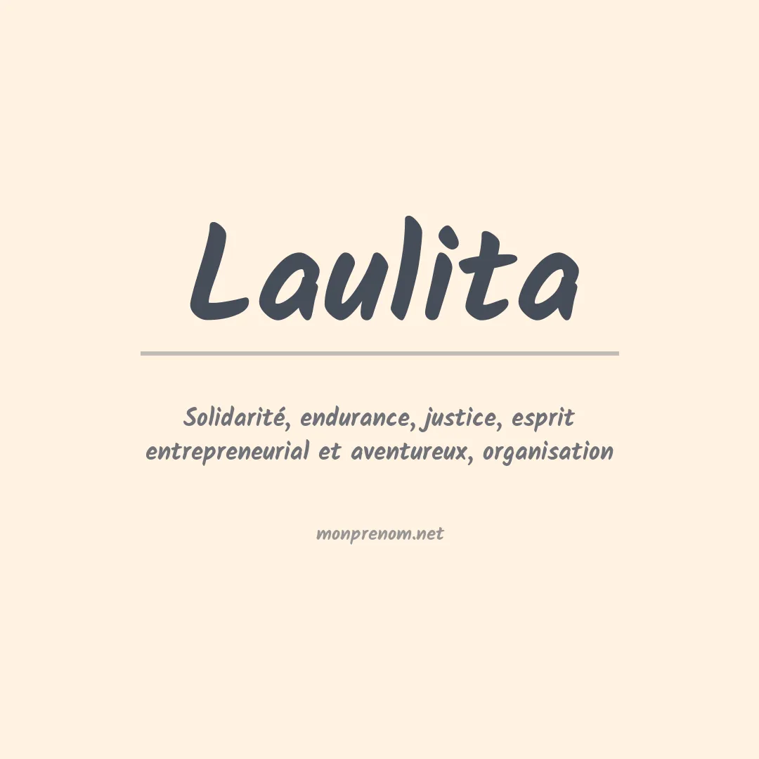 Prénom Laulita