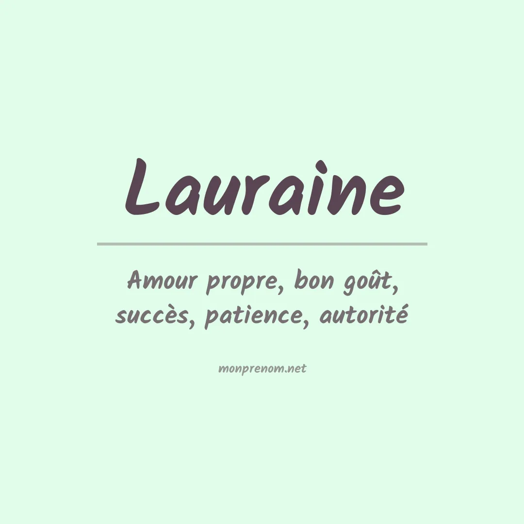 Prénom Lauraine