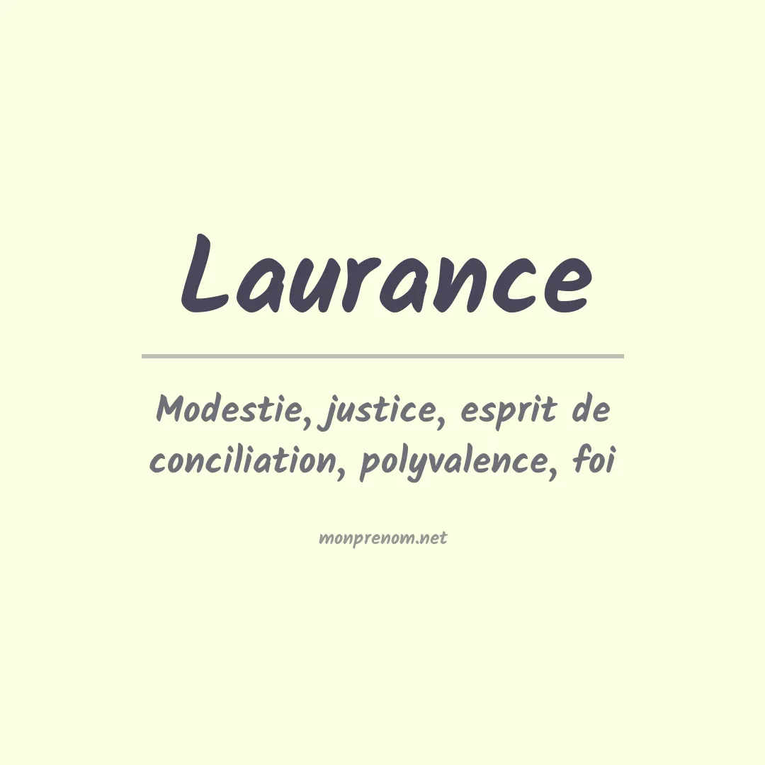 Prénom Laurance