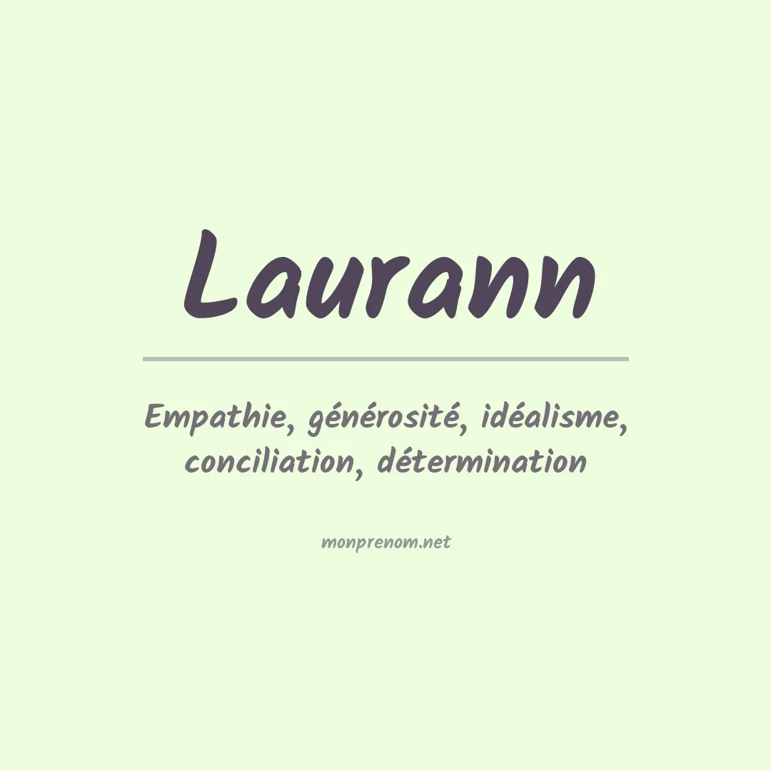 Signification du prénom Laurann